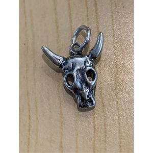 Southwestern Steer Skull Sterling Silver Jewelry Charm